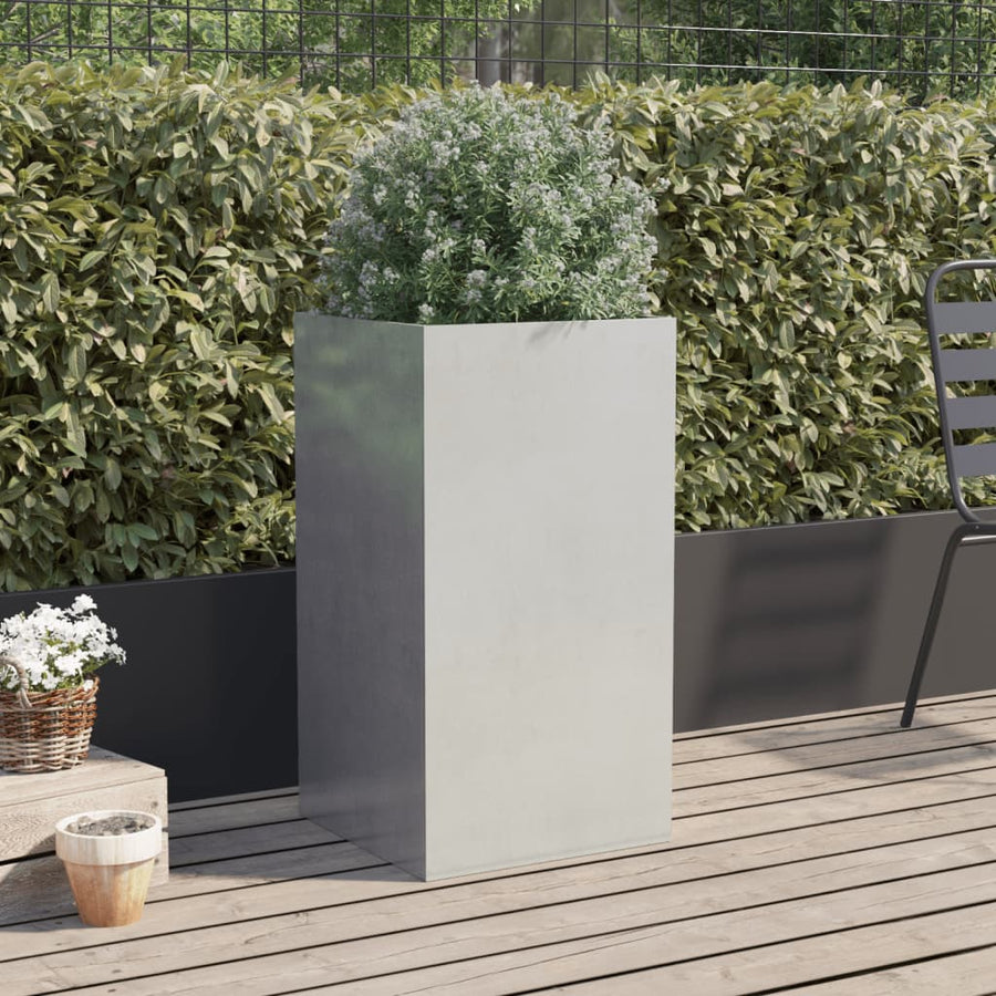 Plantenbak 42x38x75 cm roestvrij staal zilverkleurig 1 42 x 38 x 75 cm Zilver