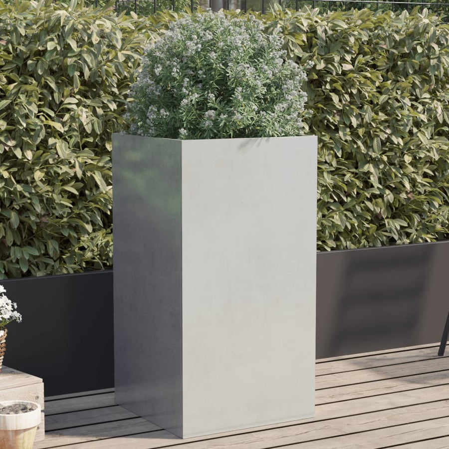 Plantenbak 42x38x75 cm roestvrij staal zilverkleurig 1 42 x 38 x 75 cm Zilver