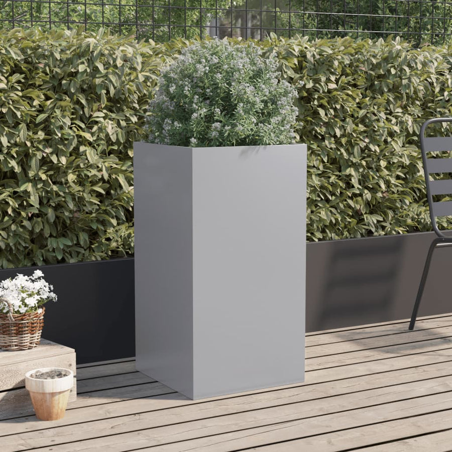Plantenbak Gegalvaniseerd Staal Zilverkleurig 1 42 x 38 x 75 cm Zilvergrijs