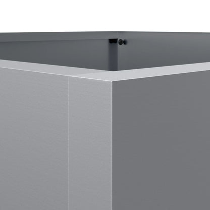 Plantenbak Gegalvaniseerd Staal Zilverkleurig 1 42 x 38 x 75 cm Zilvergrijs