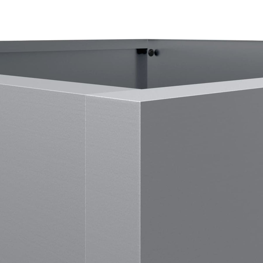 Plantenbak Gegalvaniseerd Staal Zilverkleurig 1 42 x 38 x 75 cm Zilvergrijs