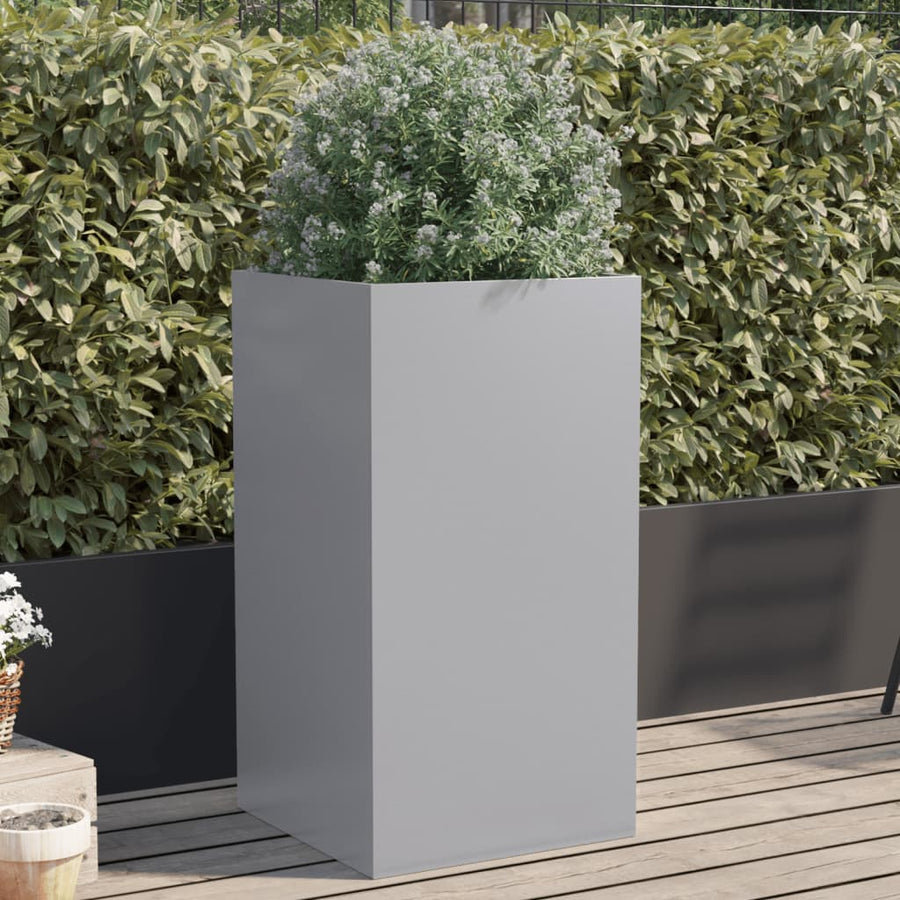 Plantenbak Gegalvaniseerd Staal Zilverkleurig 1 42 x 38 x 75 cm Zilvergrijs