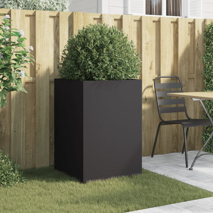 Plantenbak 52x48x75 cm koudgewalst staal zwart 1 52 x 48 x 75 cm Zwart