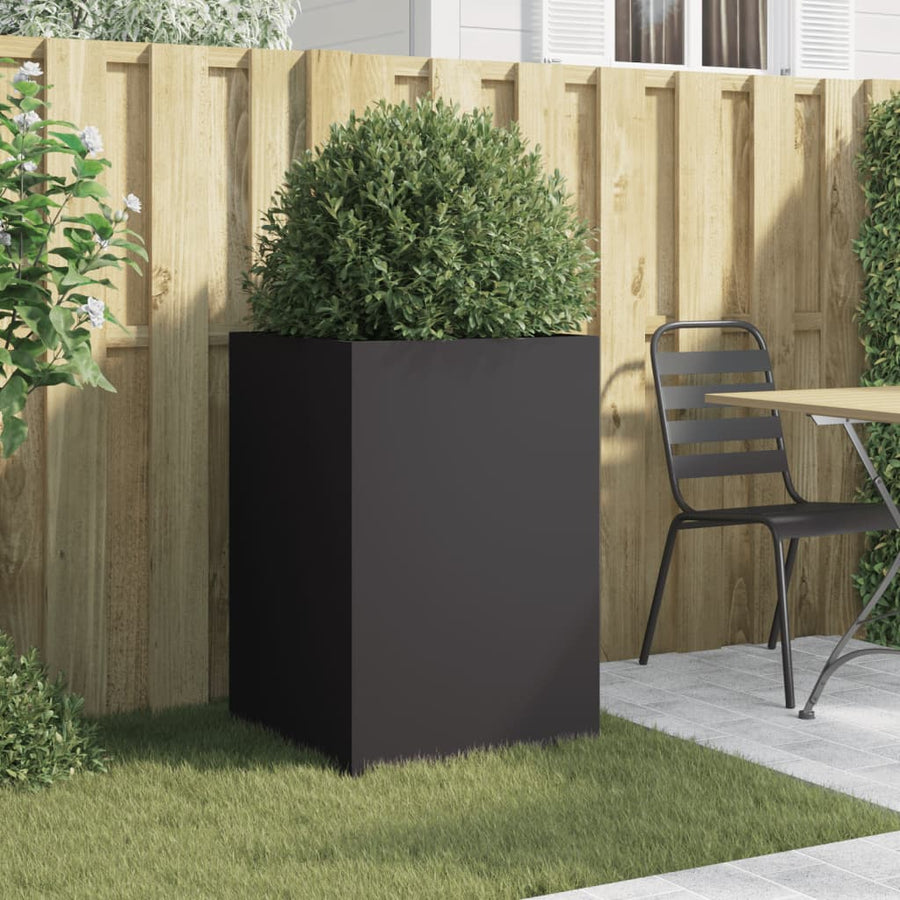 Plantenbak 52x48x75 cm koudgewalst staal zwart 1 52 x 48 x 75 cm Zwart