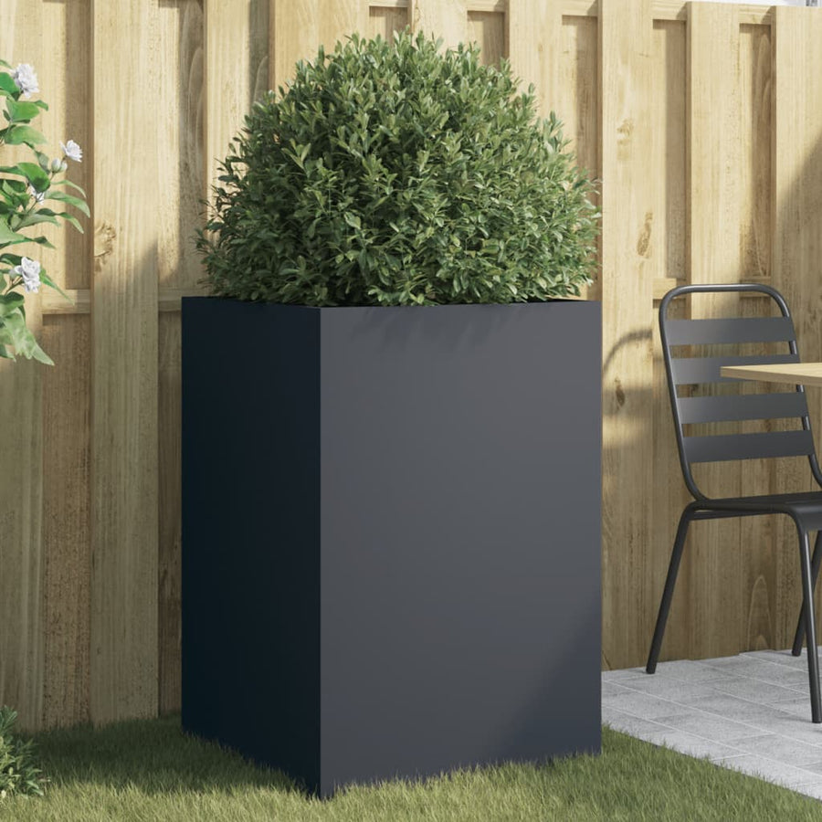 Plantenbak 52x48x75 cm koudgewalst staal antracietkleurig 1 52 x 48 x 75 cm Antraciet