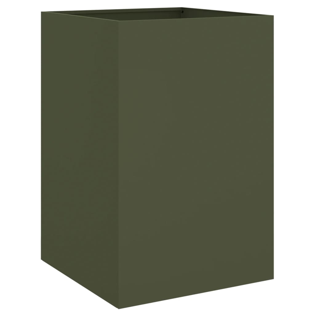 Plantenbak 52x48x75 cm koudgewalst staal olijfgroen 1 52 x 48 x 75 cm Groen