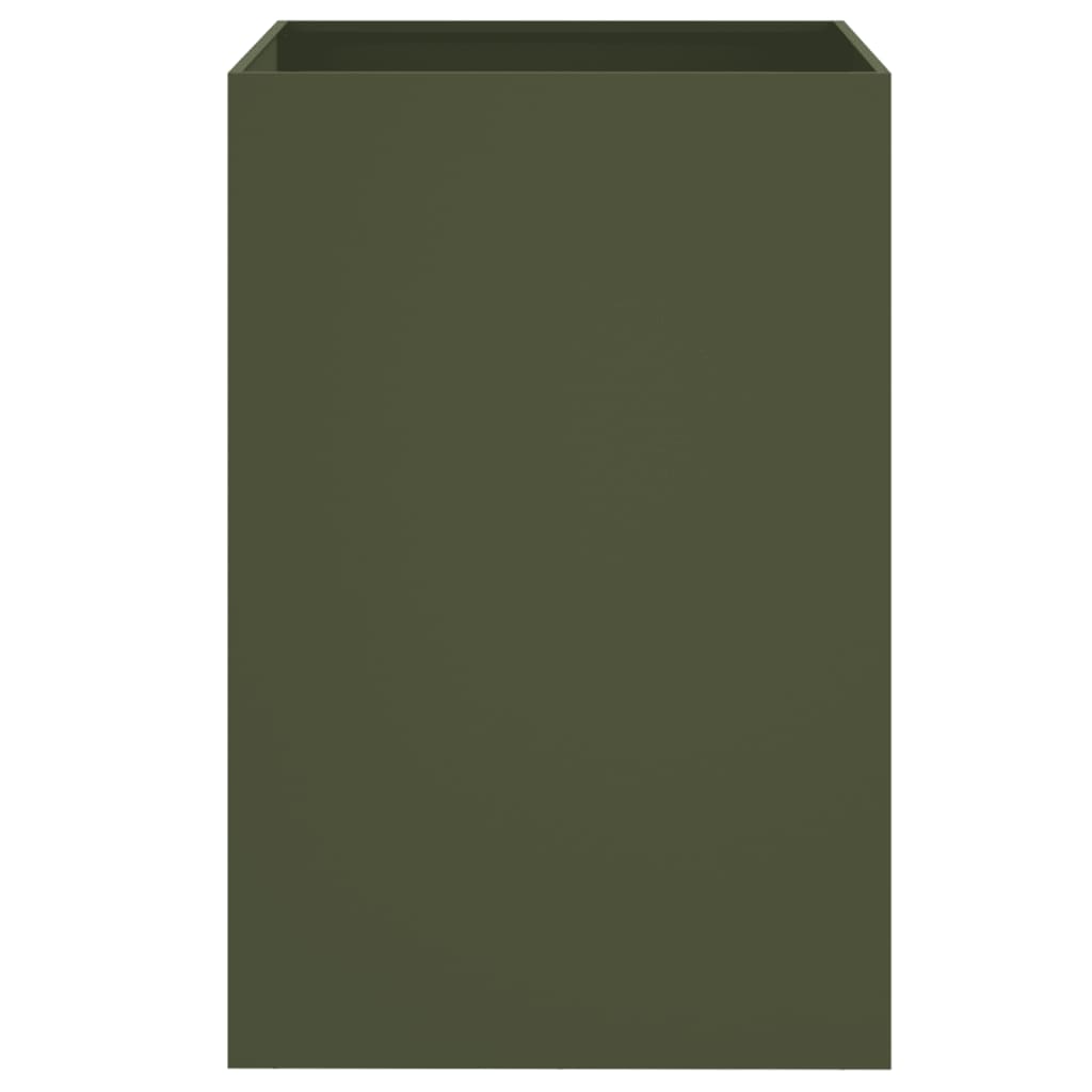 Plantenbak 52x48x75 cm koudgewalst staal olijfgroen 1 52 x 48 x 75 cm Groen
