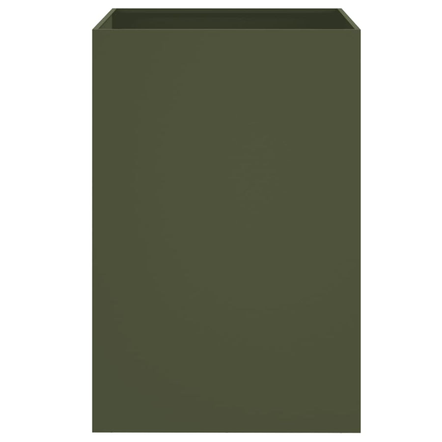 Plantenbak 52x48x75 cm koudgewalst staal olijfgroen 1 52 x 48 x 75 cm Groen