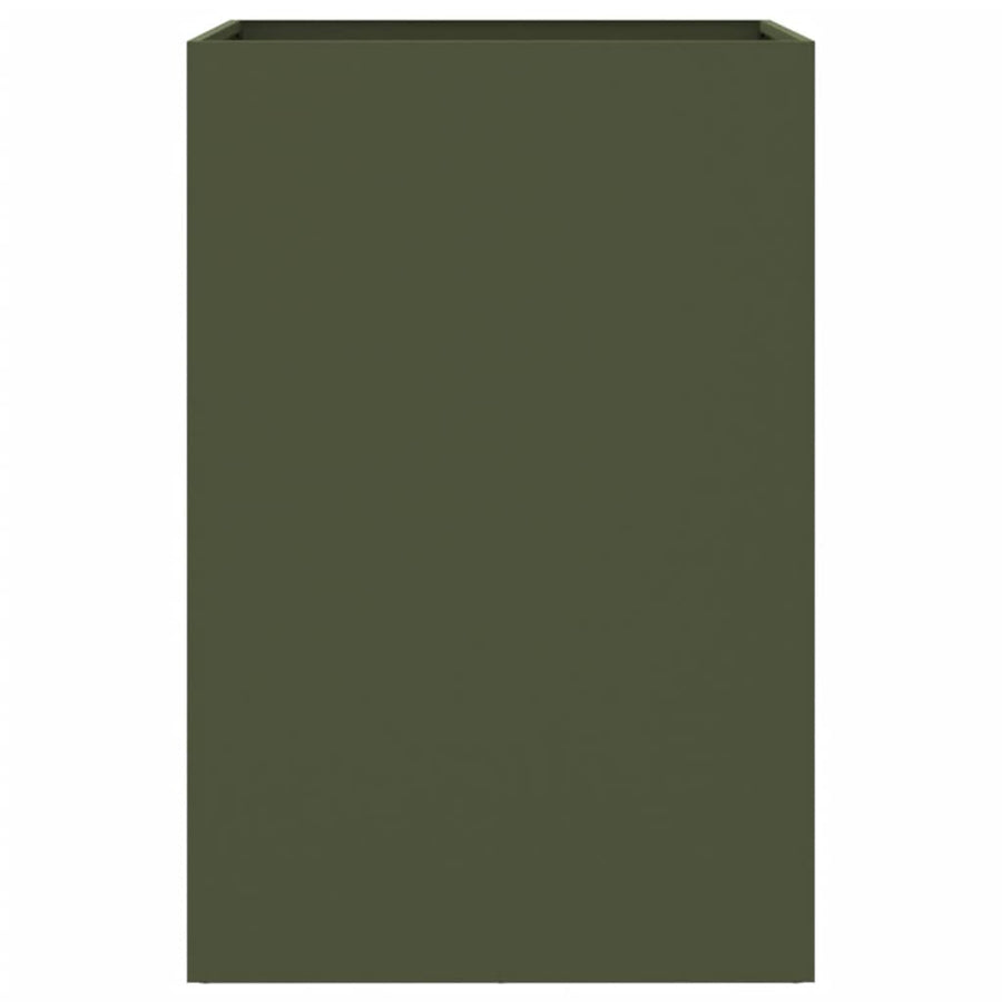 Plantenbak 52x48x75 cm koudgewalst staal olijfgroen 1 52 x 48 x 75 cm Groen