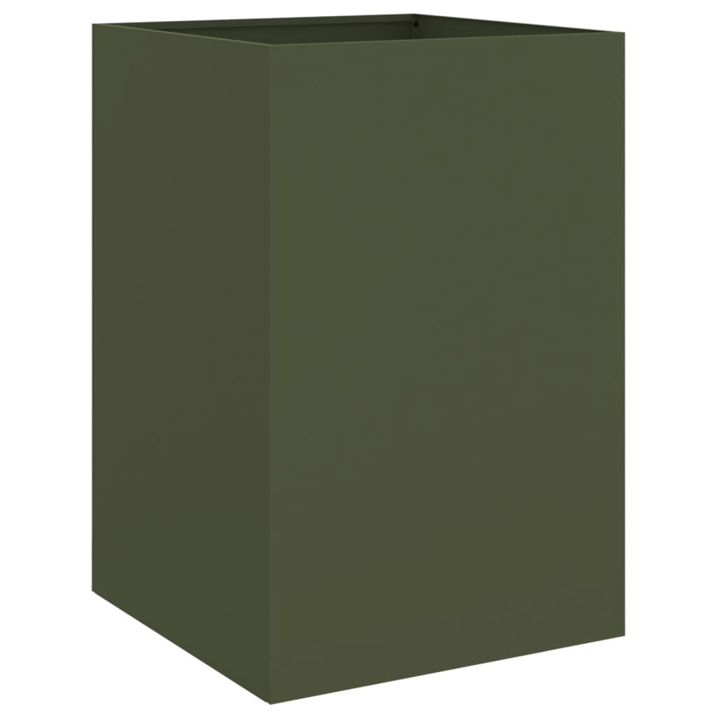 Plantenbak 52x48x75 cm koudgewalst staal olijfgroen 1 52 x 48 x 75 cm Groen