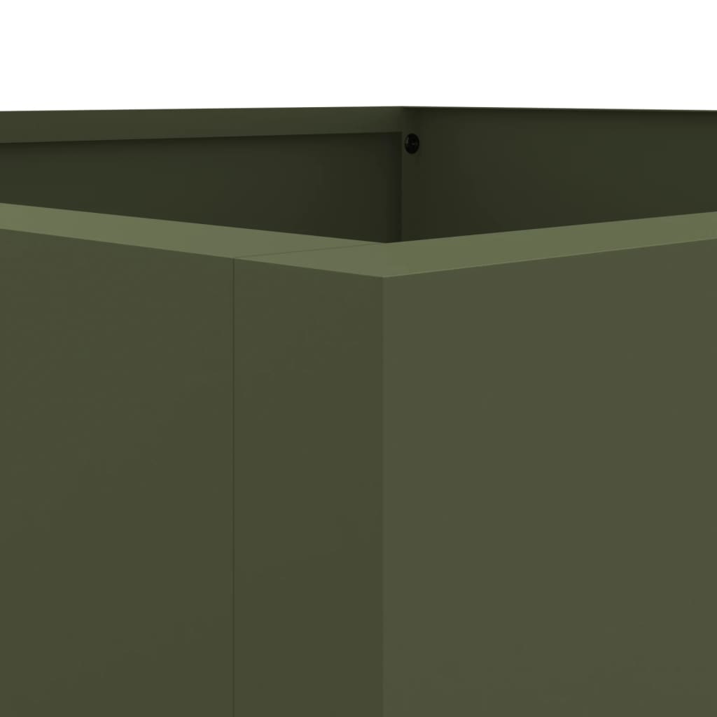Plantenbak 52x48x75 cm koudgewalst staal olijfgroen 1 52 x 48 x 75 cm Groen