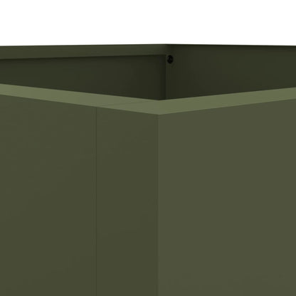 Plantenbak 52x48x75 cm koudgewalst staal olijfgroen 1 52 x 48 x 75 cm Groen