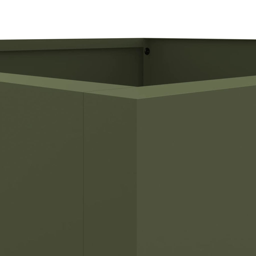 Plantenbak 52x48x75 cm koudgewalst staal olijfgroen 1 52 x 48 x 75 cm Groen