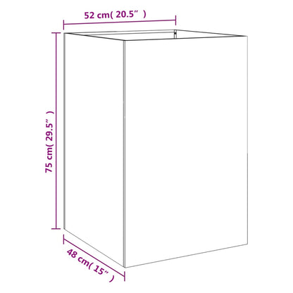 Plantenbak 52x48x75 cm koudgewalst staal olijfgroen 1 52 x 48 x 75 cm Groen