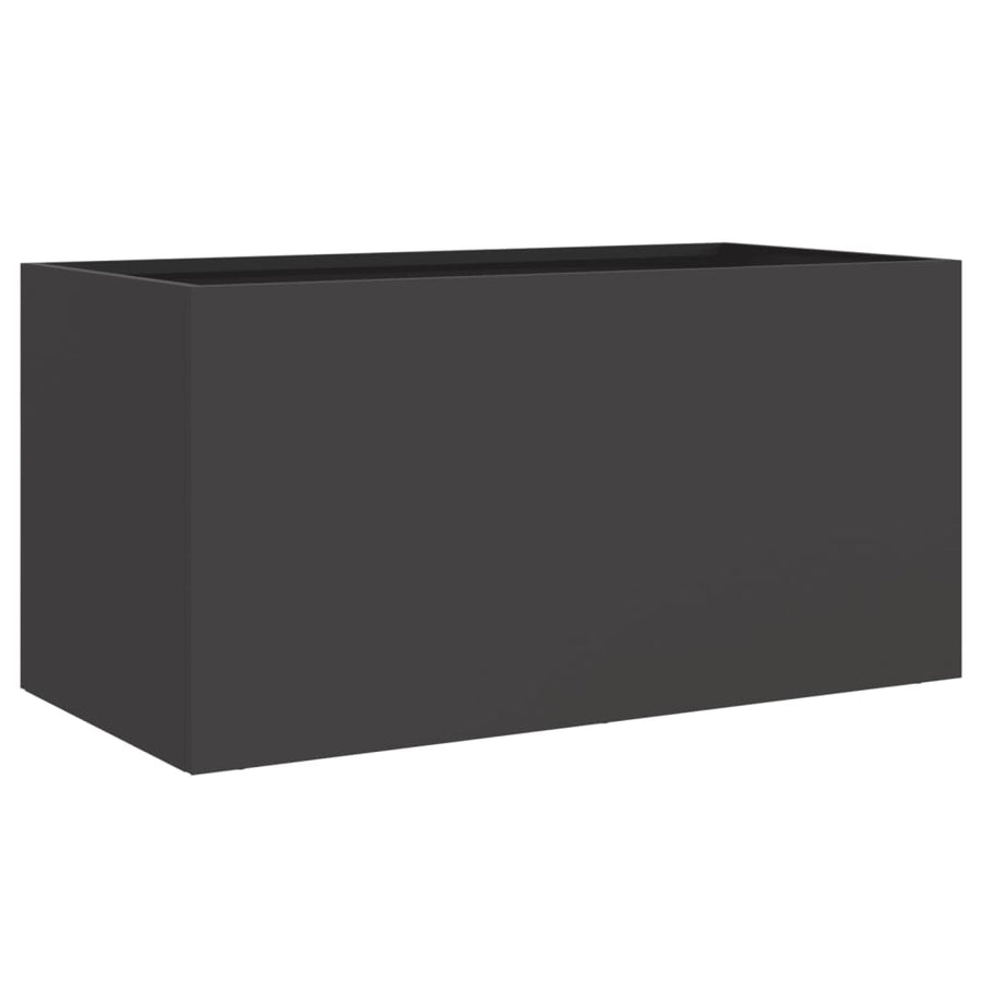 Plantenbak 62x30x29 cm koudgewalst staal zwart 1 62 x 30 x 29 cm Zwart