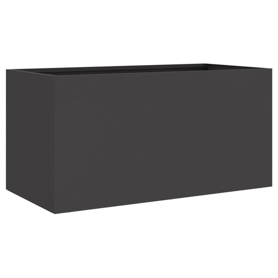 Plantenbak 62x30x29 cm koudgewalst staal zwart 1 62 x 30 x 29 cm Zwart