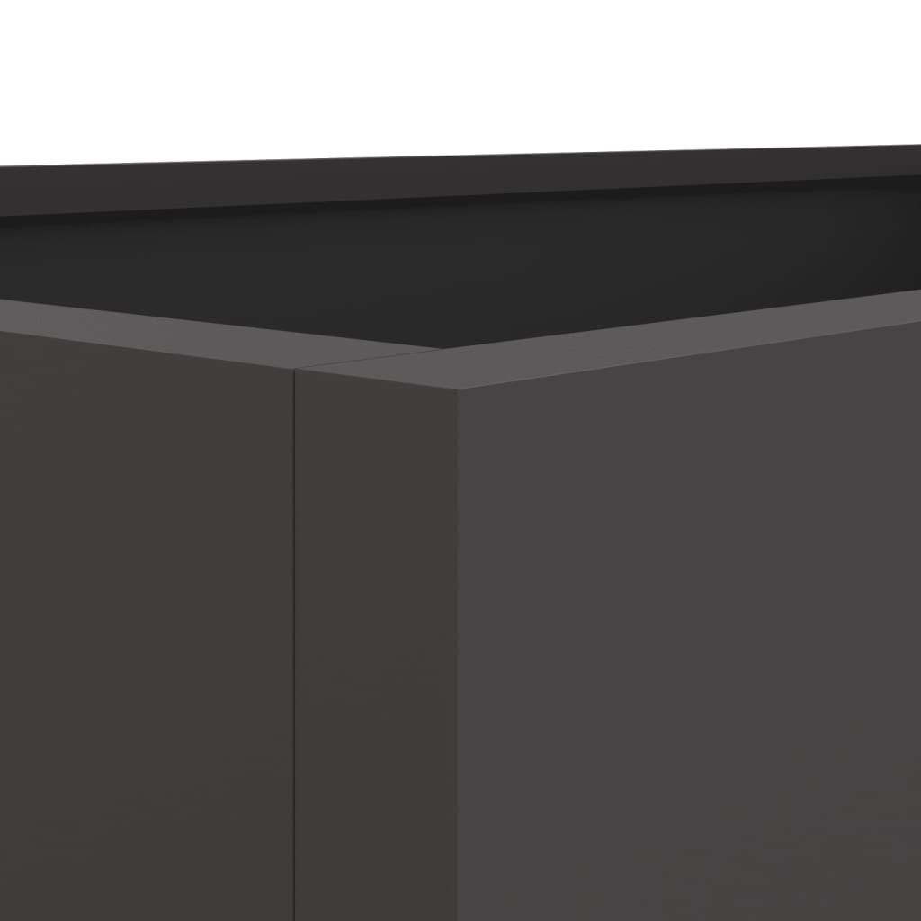 Plantenbak 62x30x29 cm koudgewalst staal zwart 1 62 x 30 x 29 cm Zwart
