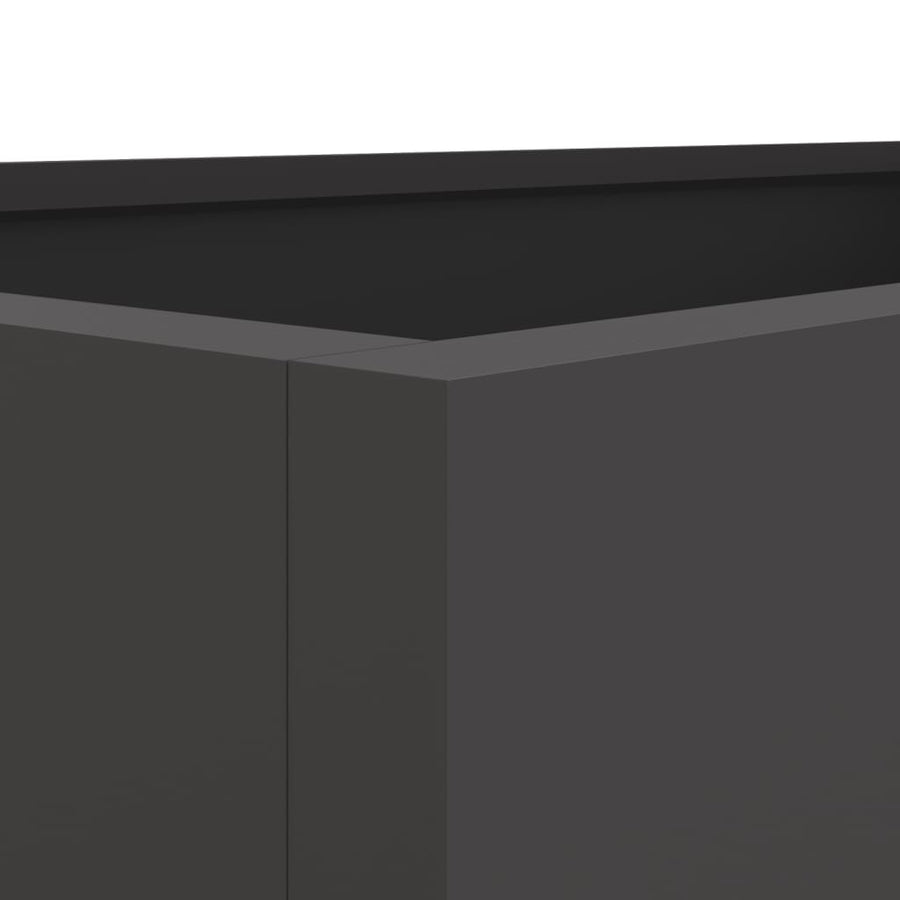 Plantenbak 62x30x29 cm koudgewalst staal zwart 1 62 x 30 x 29 cm Zwart