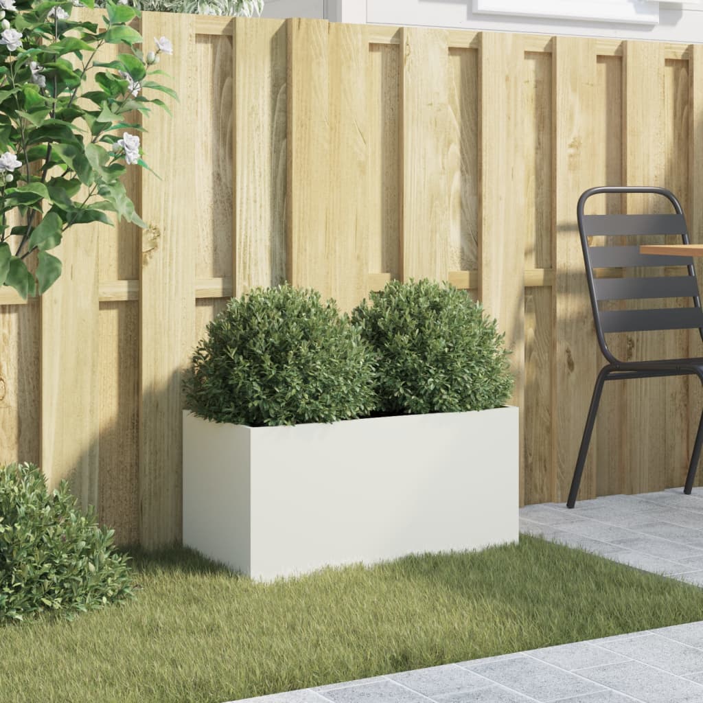 Plantenbak 62x30x29 cm koudgewalst staal wit 1 62 x 30 x 29 cm Wit