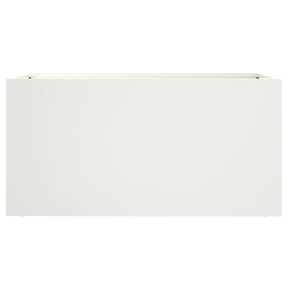 Plantenbak 62x30x29 cm koudgewalst staal wit 1 62 x 30 x 29 cm Wit