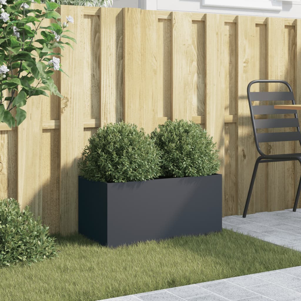 Plantenbak 62x30x29 cm koudgewalst staal antracietkleurig 1 62 x 30 x 29 cm Antraciet