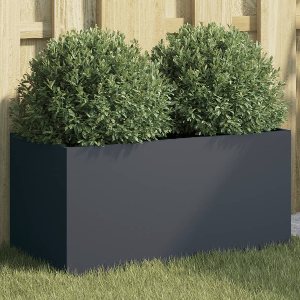 Plantenbak 62x30x29 cm koudgewalst staal antracietkleurig 1 62 x 30 x 29 cm Antraciet