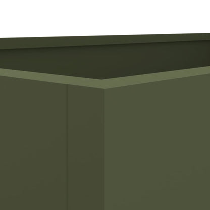 Plantenbak 62x30x29 cm koudgewalst staal olijfgroen 1 62 x 30 x 29 cm Groen