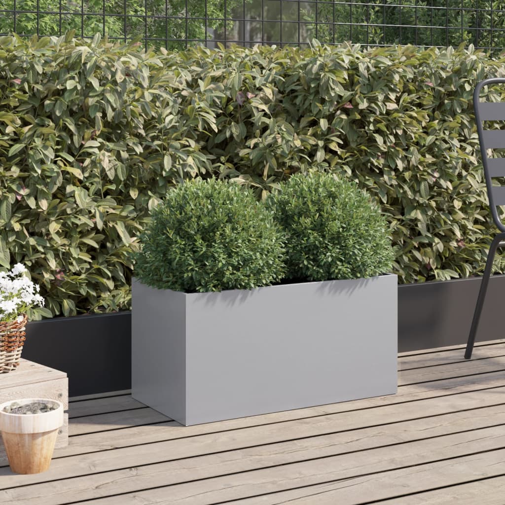 Plantenbak 62x30x29 cm gegalvaniseerd staal zilverkleurig 1 62 x 30 x 29 cm Zilvergrijs