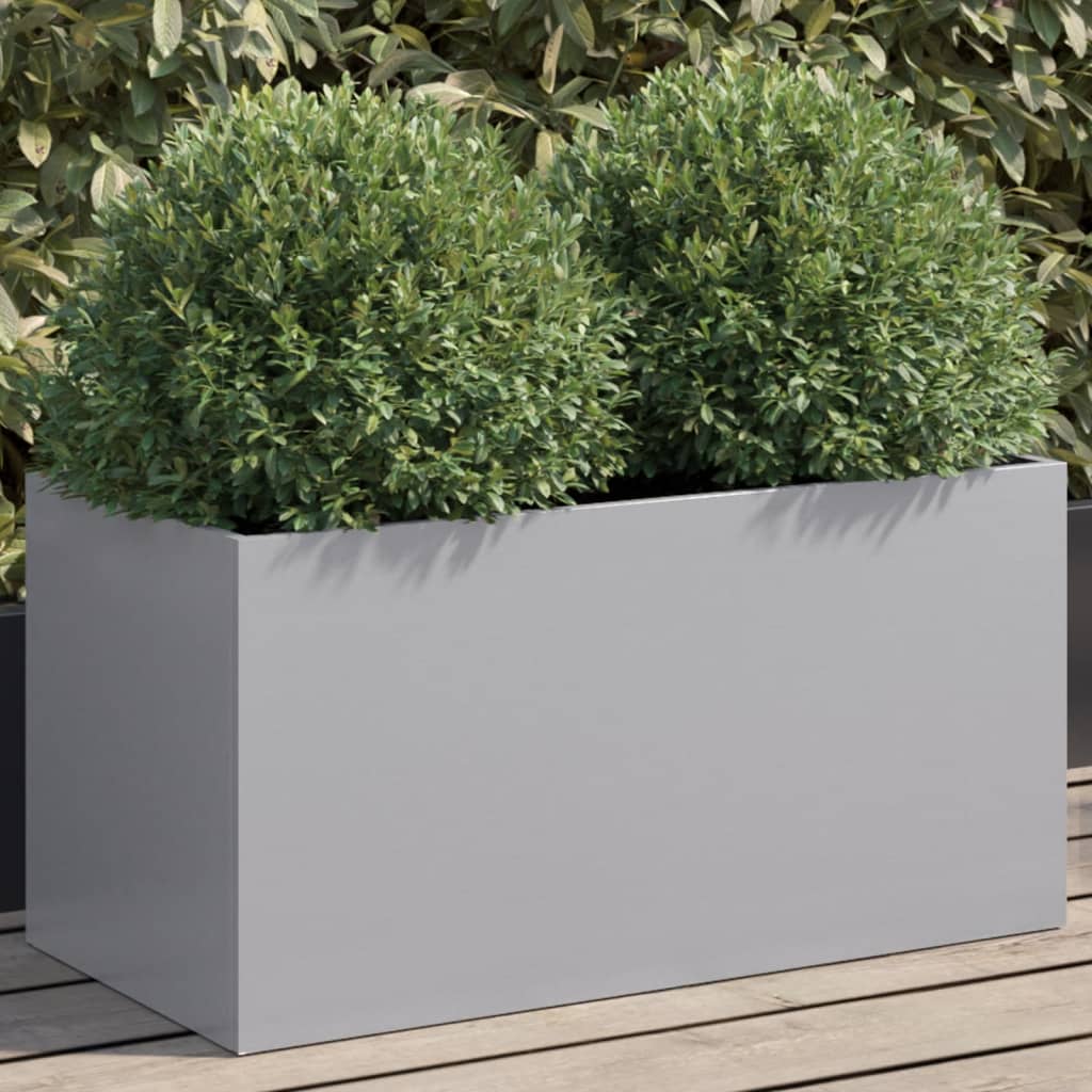Plantenbak 62x30x29 cm gegalvaniseerd staal zilverkleurig 1 62 x 30 x 29 cm Zilvergrijs