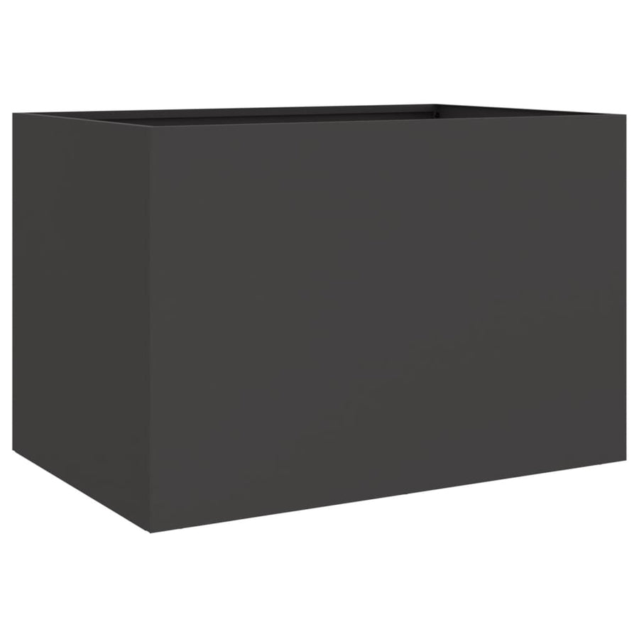 Plantenbak 62x40x39 cm koudgewalst staal zwart 1 62 x 40 x 39 cm Zwart