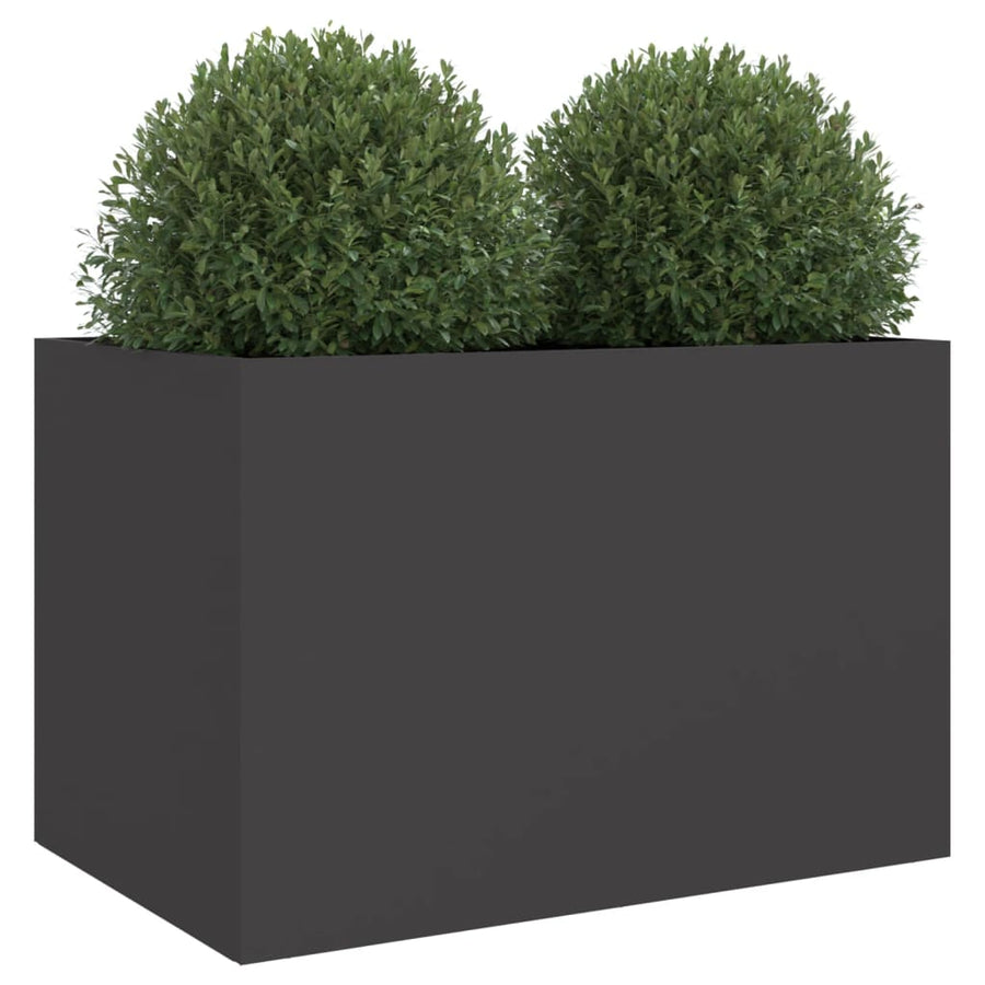 Plantenbak 62x40x39 cm koudgewalst staal zwart 1 62 x 40 x 39 cm Zwart