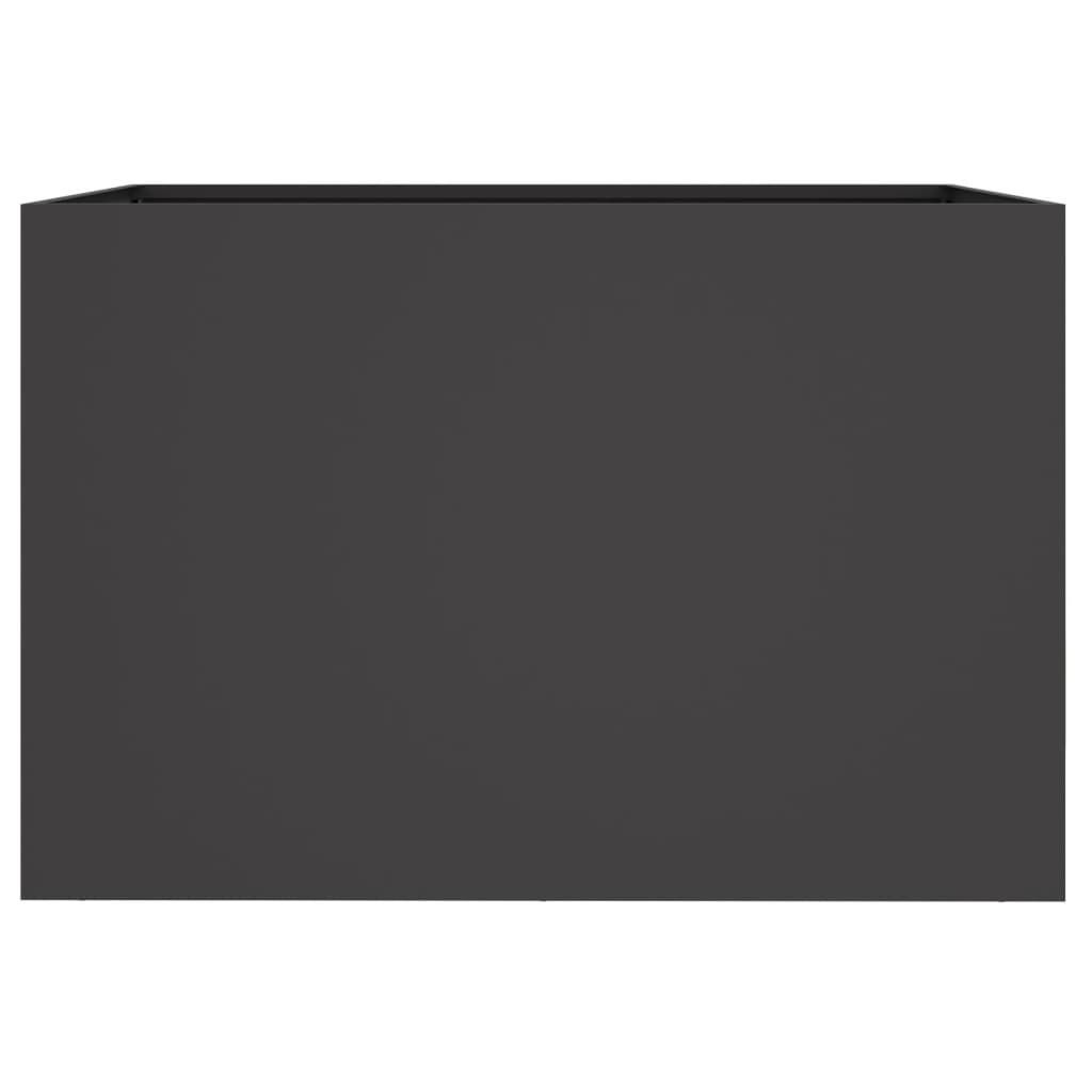 Plantenbak 62x40x39 cm koudgewalst staal zwart 1 62 x 40 x 39 cm Zwart