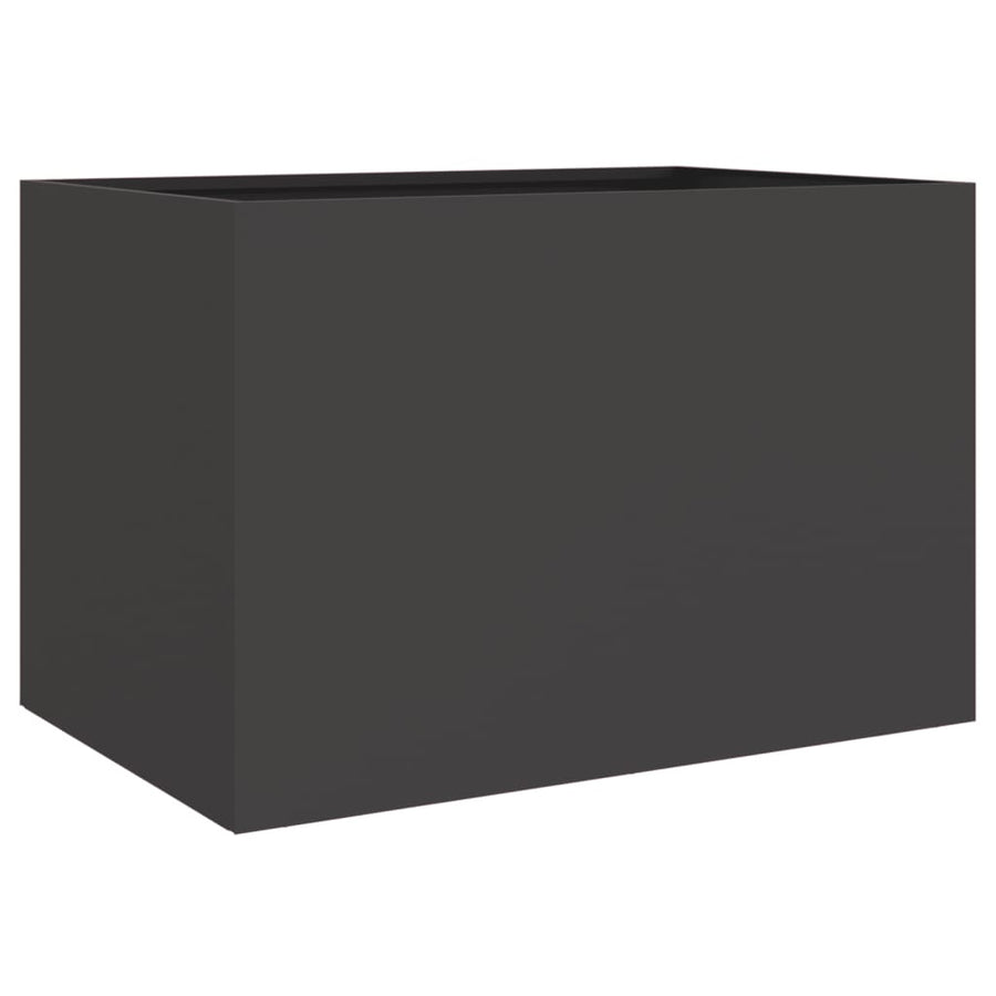 Plantenbak 62x40x39 cm koudgewalst staal zwart 1 62 x 40 x 39 cm Zwart