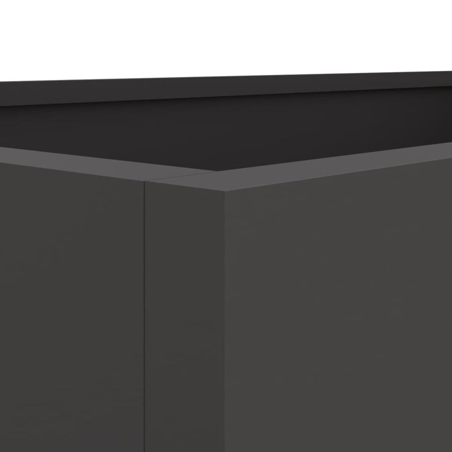 Plantenbak 62x40x39 cm koudgewalst staal zwart 1 62 x 40 x 39 cm Zwart
