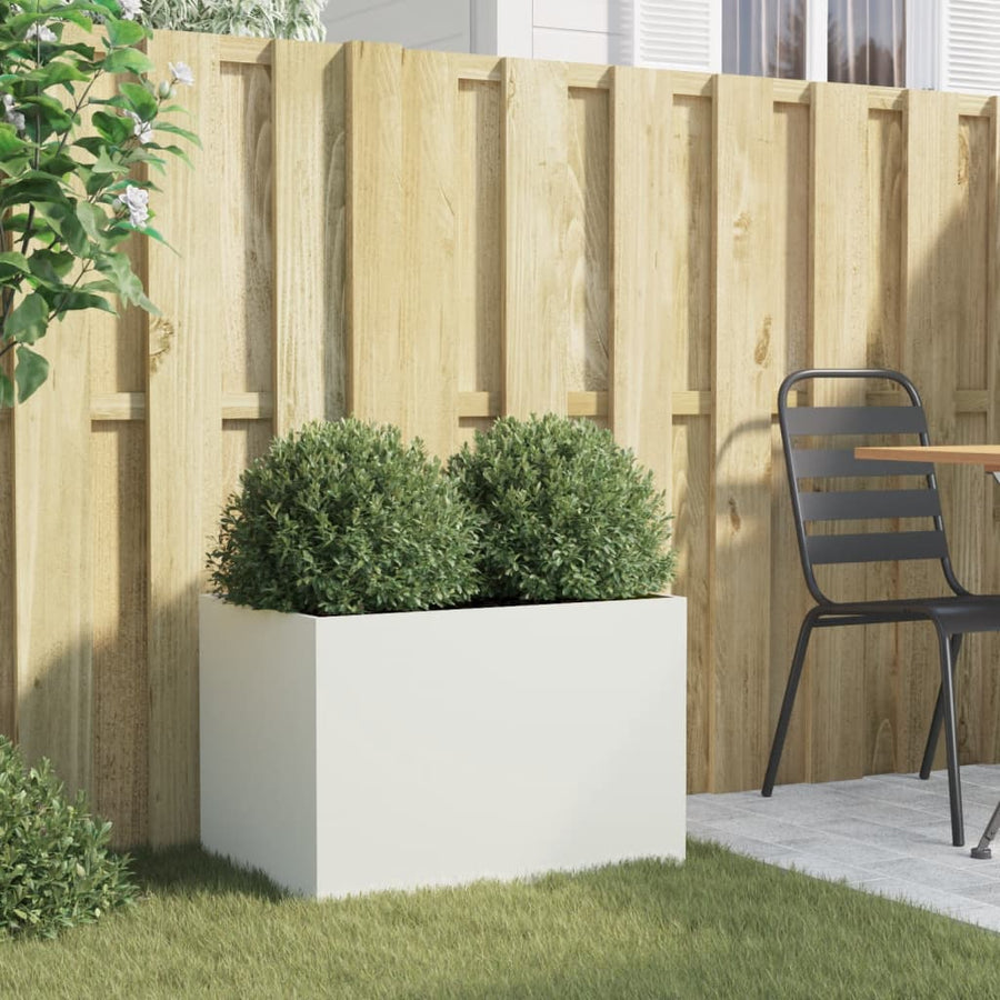 Plantenbak 62x40x39 cm koudgewalst staal wit 1 62 x 40 x 39 cm Wit
