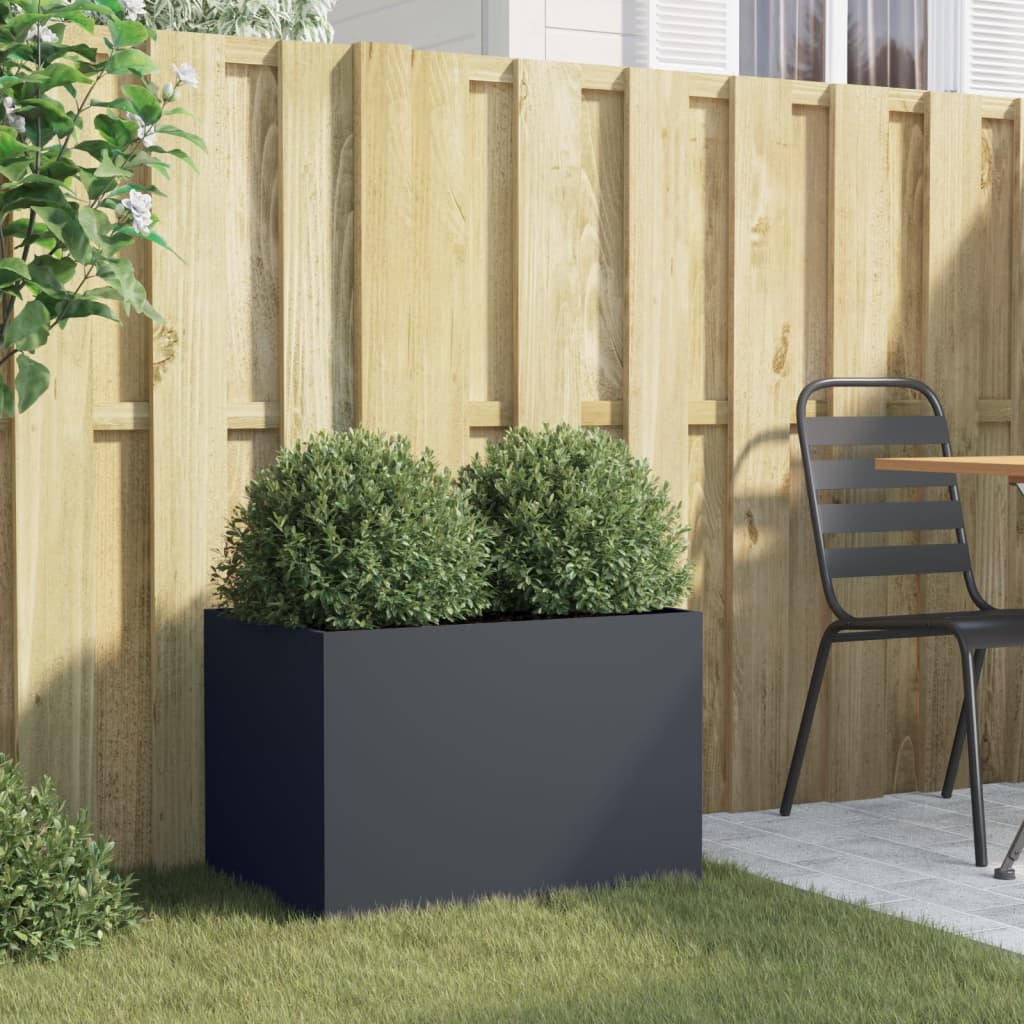 Plantenbak 62x40x39 cm koudgewalst staal antracietkleurig 1 62 x 40 x 39 cm Antraciet