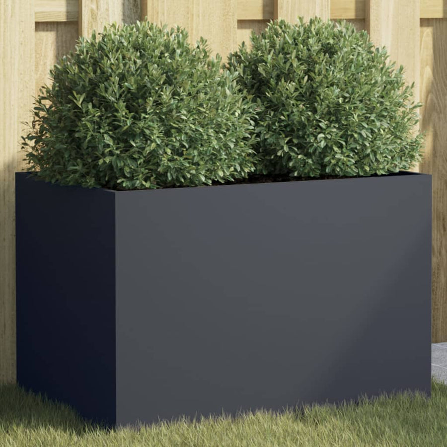 Plantenbak 62x40x39 cm koudgewalst staal antracietkleurig 1 62 x 40 x 39 cm Antraciet