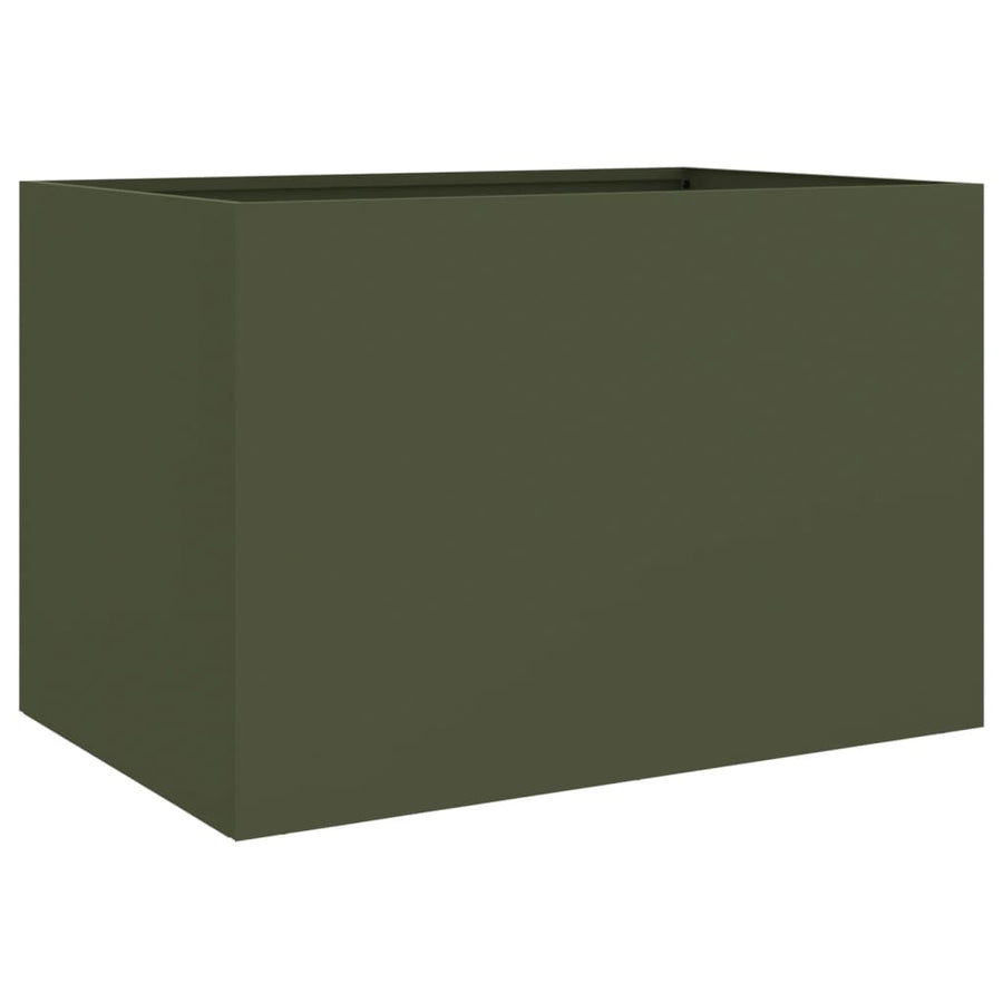Plantenbak 62x40x39 cm koudgewalst staal olijfgroen 1 62 x 40 x 39 cm Groen