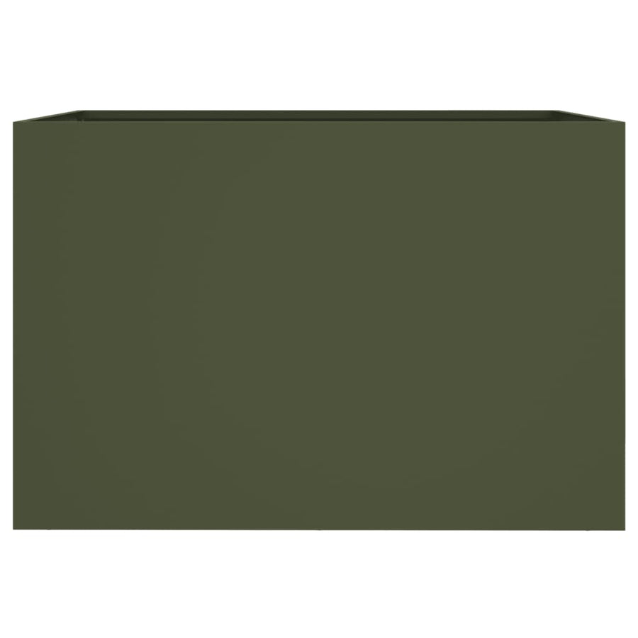 Plantenbak 62x40x39 cm koudgewalst staal olijfgroen 1 62 x 40 x 39 cm Groen