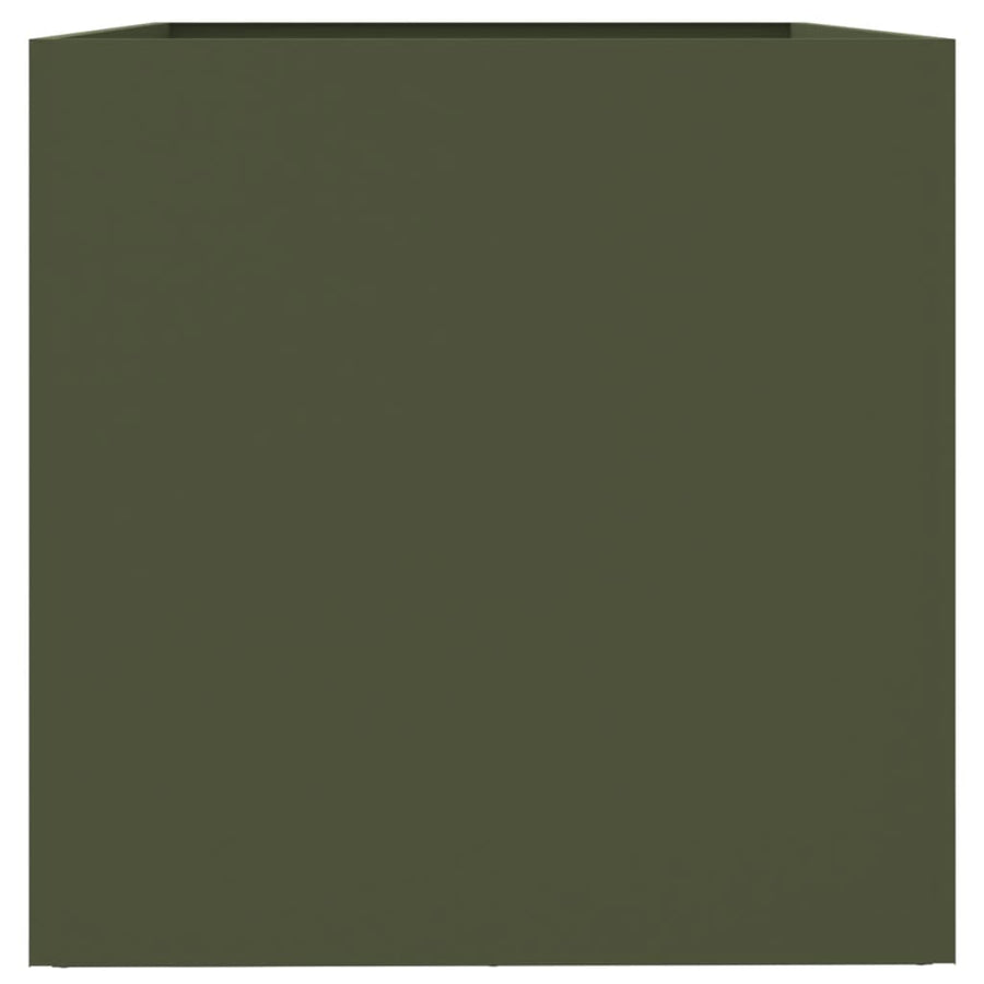 Plantenbak 62x40x39 cm koudgewalst staal olijfgroen 1 62 x 40 x 39 cm Groen