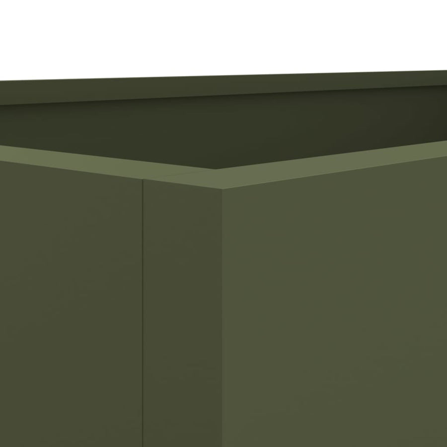 Plantenbak 62x40x39 cm koudgewalst staal olijfgroen 1 62 x 40 x 39 cm Groen