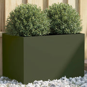 Plantenbak 62x40x39 cm staal olijfgroen