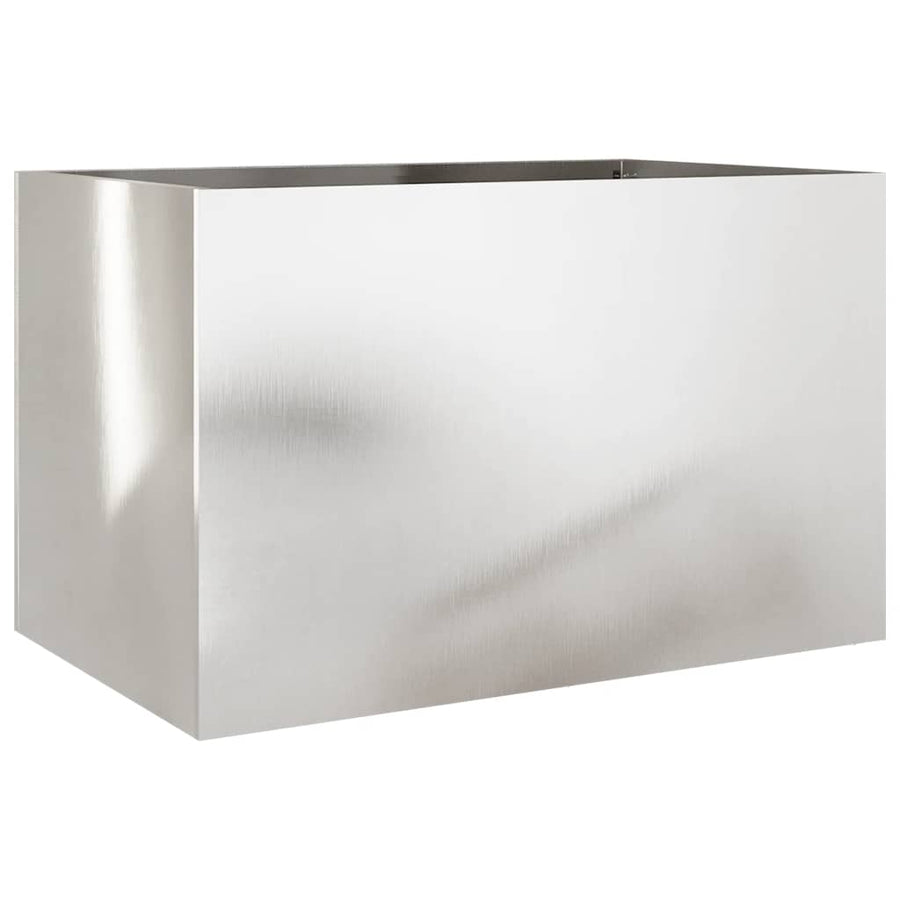 Plantenbak 62X40X39 Cm Roestvrij Staal Zilverkleurig