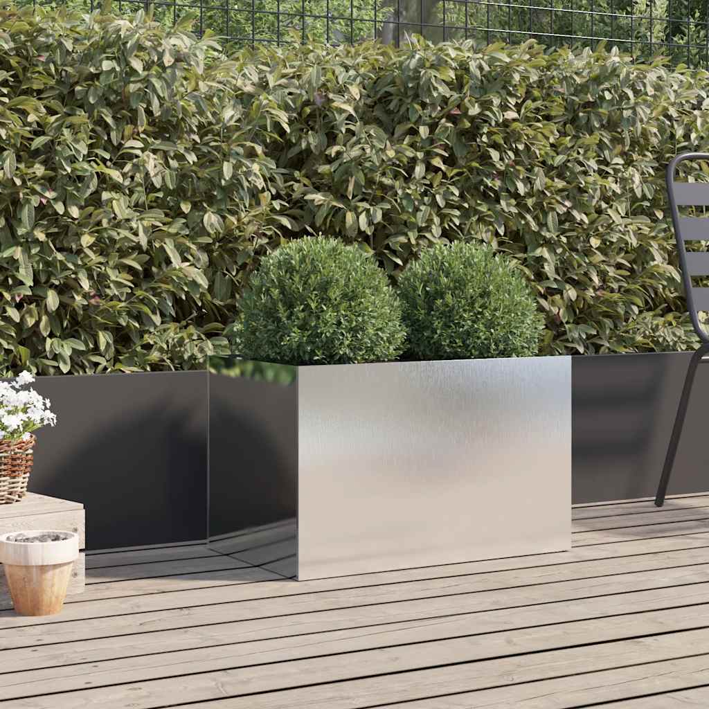 Plantenbak 62X40X39 Cm Roestvrij Staal Zilverkleurig