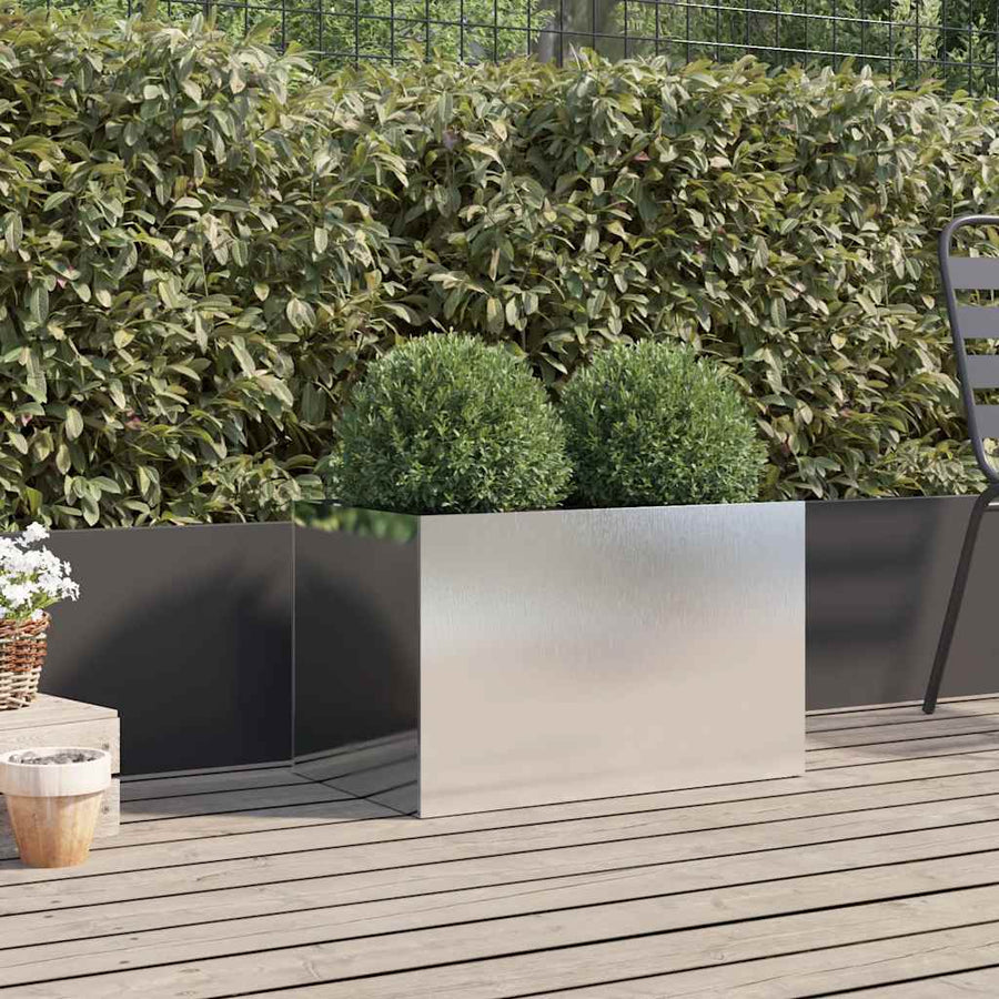 Plantenbak 62X40X39 Cm Roestvrij Staal Zilverkleurig