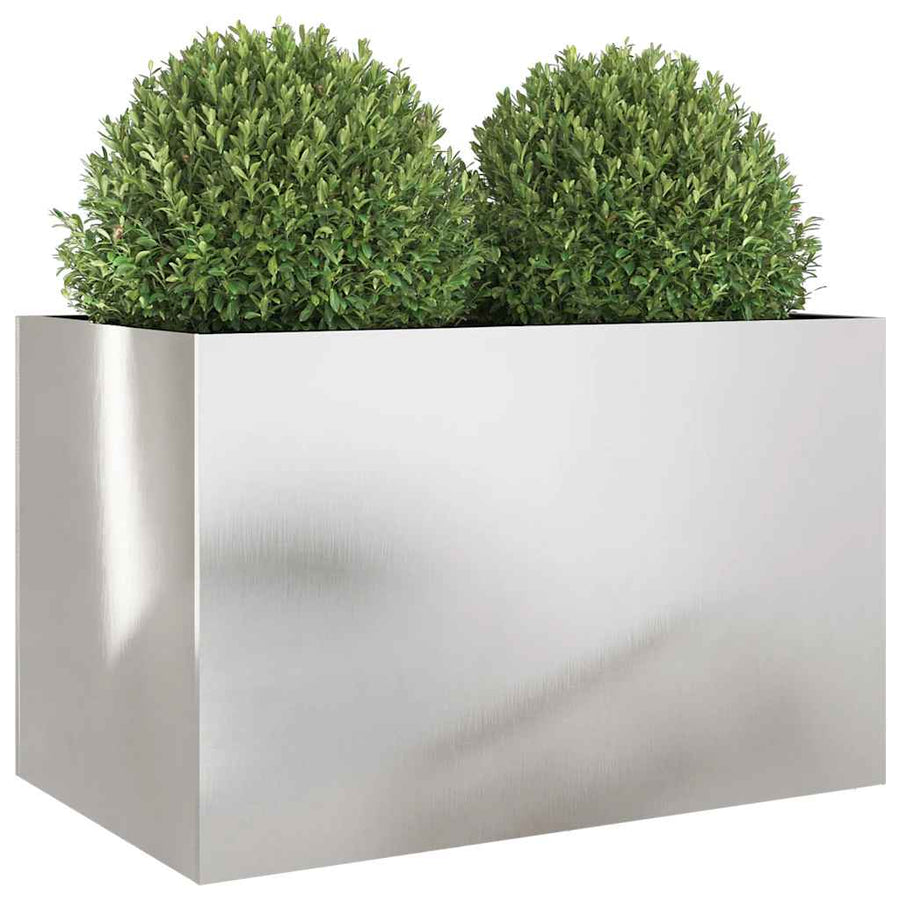 Plantenbak 62X40X39 Cm Roestvrij Staal Zilverkleurig