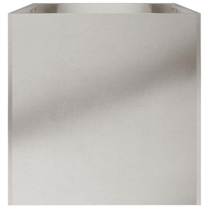 Plantenbak 62X40X39 Cm Roestvrij Staal Zilverkleurig