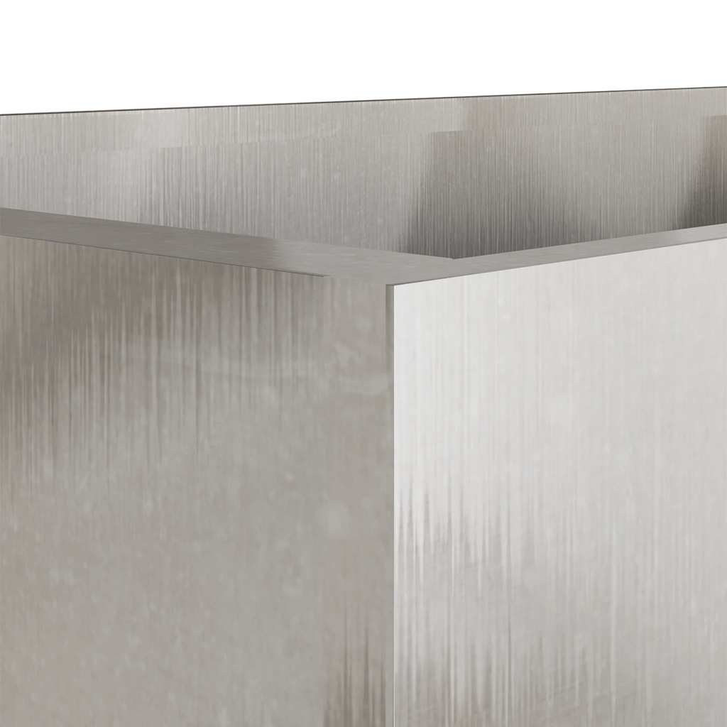 Plantenbak 62X40X39 Cm Roestvrij Staal Zilverkleurig