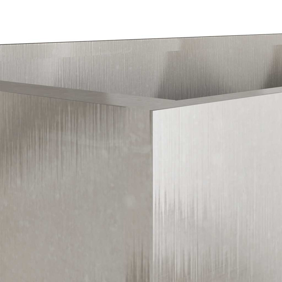 Plantenbak 62X40X39 Cm Roestvrij Staal Zilverkleurig