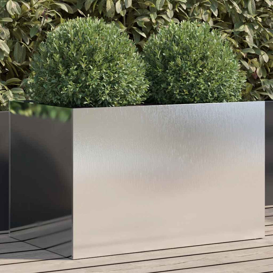 Plantenbak 62X40X39 Cm Roestvrij Staal Zilverkleurig